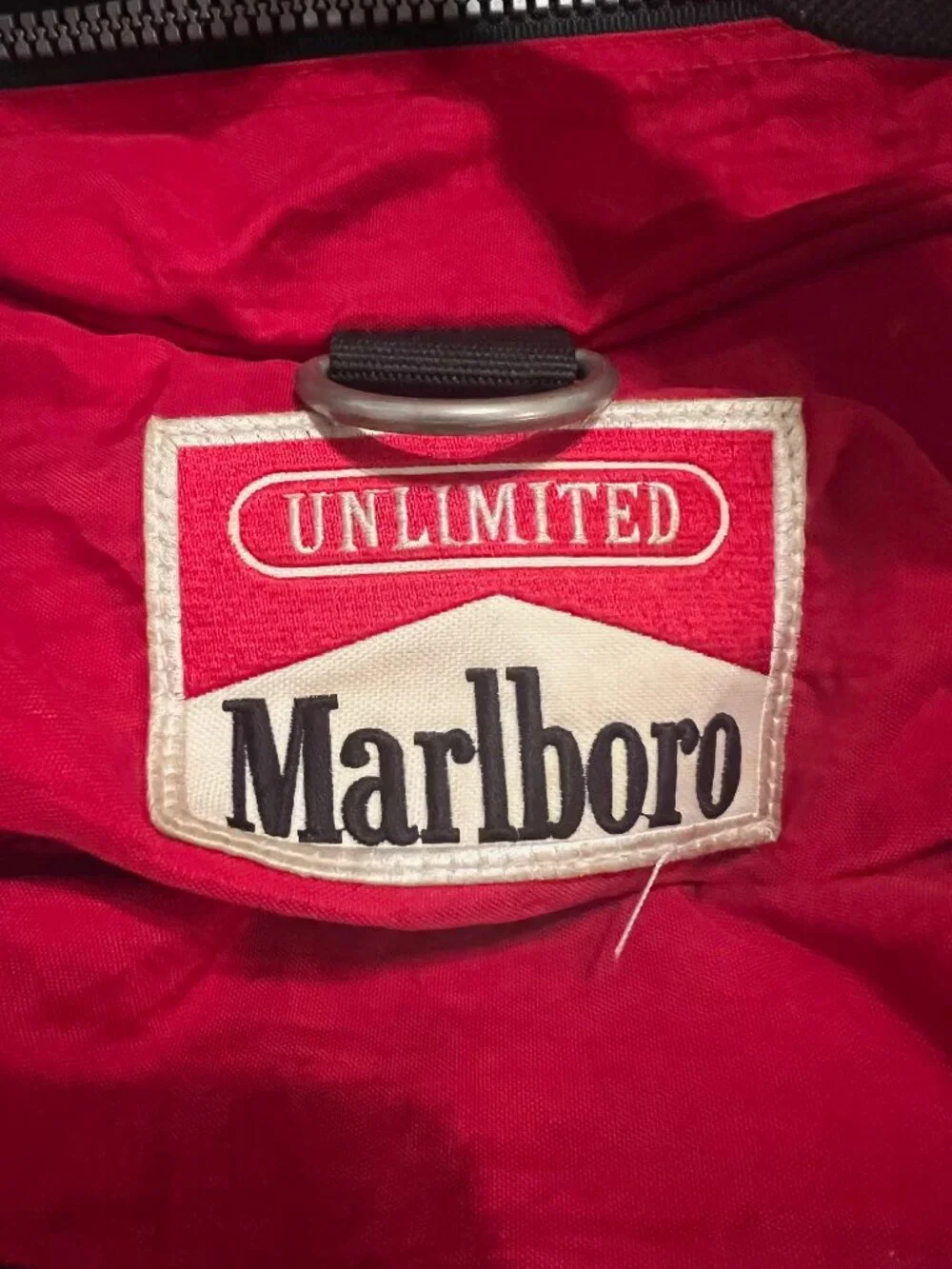 Marlboro Vintage Large Red/Black/White Duffle Bag-Nylon-Lightweight-Travel